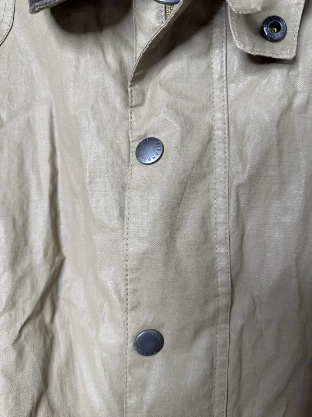 Barbour Beaufort Waxed Jacket Tan men’s size XXL - Picture 3 of 16